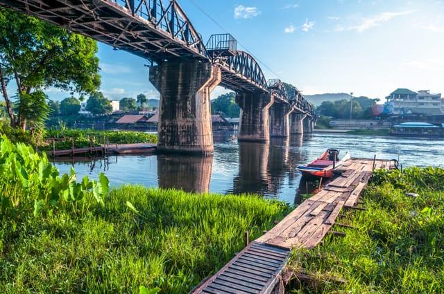 Floating Market &amp; Bridge Over the River Kwai