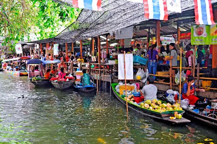 Floating Market &amp; Bridge Over the River Kwai