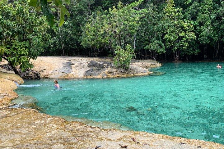 Tour della giungla di Krabi per tutto il giorno (acqua termale, piscina di smeraldo, tempio della grotta della tigre)