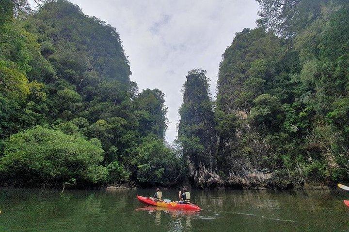 Tour in kayak nelle mangrovie profonde e nel canyon a Krabi